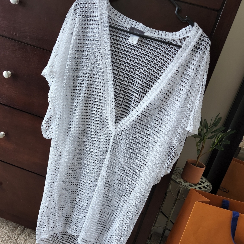 Beach cover up ~size XL white